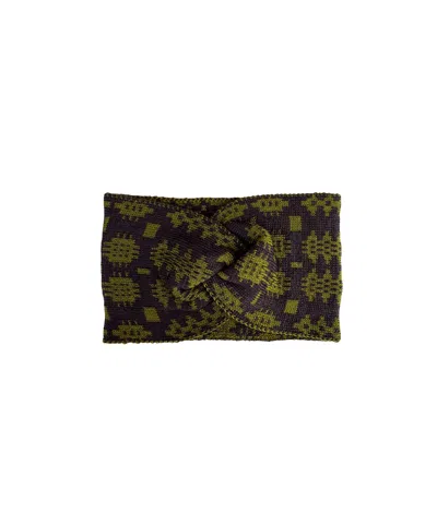 Mabli Women's Green / Grey Carthen Merino Headband - Umber / Lichen In Multi