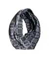 Mabli Women's Grey Carthen Mawr Loop Scarf - Squirrel / Anthracite In Grey