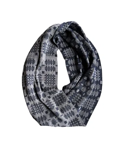 Mabli Women's Grey Carthen Mawr Loop Scarf - Squirrel / Anthracite In Gray