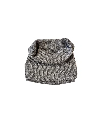 Mabli Women's White / Grey Cerigos Tube Scarf - Morel Twist In Grey/white