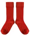 Mabli Women's Merino Wool Socks - Redcurrant In Red