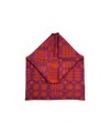Mabli Women's Orange / Pink Carthen Merino Tube Scarf  - Violet / Pumpkin In Red