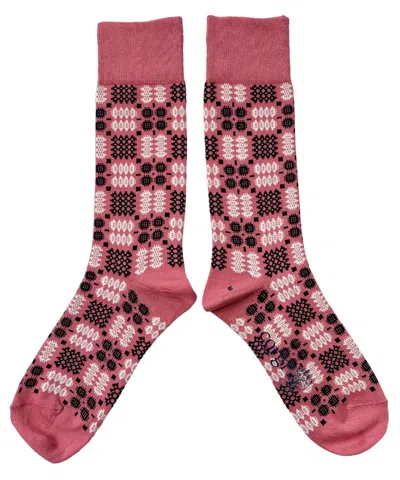 Mabli Women's Pink / Black Carthen Socks - Peony
