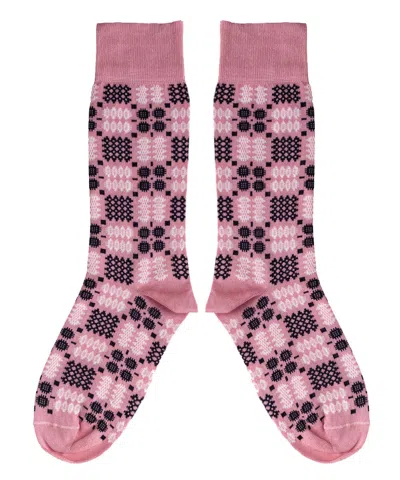 Mabli Women's Pink / Purple Carthen Socks - Rhosyn
