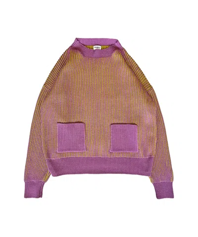 Mabli Women's Purple Ffyn Pullover - Damson/moss