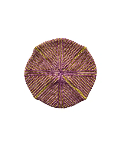 Mabli Women's Purple Ffyn Tam - Damson/moss