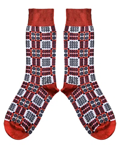 Mabli Women's Red Caernarfon Socks - Brick