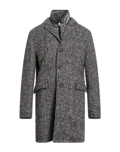 Mabrun Man Coat Charcoal Size 40 Virgin Wool In Gray