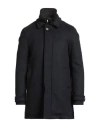 Mabrun Man Coat Midnight Blue Size 40 Virgin Wool, Cashmere In Blue