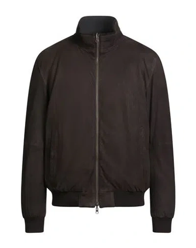 Mabrun Man Puffer Dark Brown Size 44 Leather