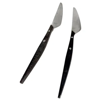 Pre-owned Mac 1960s  The Knife Modern Pair De Luxe Steak Knives  Japan In Brown
