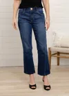 Mac & Me Barely Bootcut Jeans With Front Seam In Blue In Blue