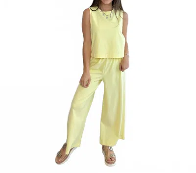 Mac & Me Cozy Soft Stretch Pull-on Pant In Yellow In Multi