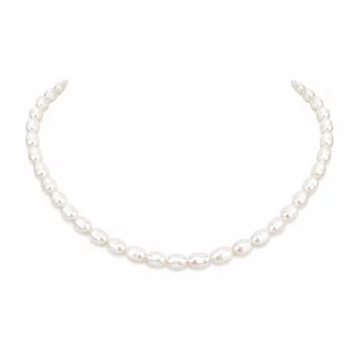 Mac & Me Women's Bella Eternity Freshwater Pearl Necklace In White
