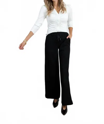 Mac & Me Women's Ponte High Rise Wide Leg In Black
