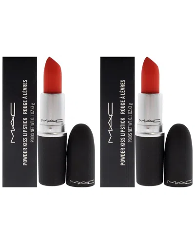 Mac M·a·c Cosmetics 0.1oz Powder Kiss Lipstick - 303 Style Shocked - Pack Of 2