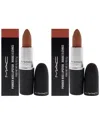 Mac M·a·c Cosmetics 0.1oz Powder Kiss Lipstick - 312 Impulsive - Pack Of 2