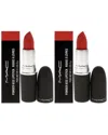 Mac M·a·c Cosmetics 0.1oz Powder Kiss Lipstick - 915 Lasting Passion - Pack Of 2