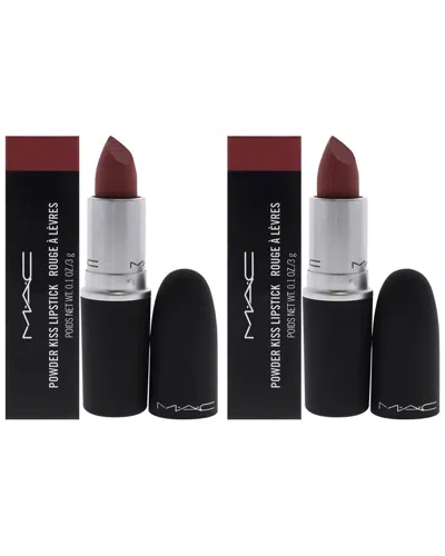 Mac M·a·c Cosmetics 0.1oz Powder Kiss Lipstick - 930 Brickthrough - Pack Of 2