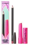 Mac Cosmetics Anythings Possible Lip Combo Set $51 Value In Pink