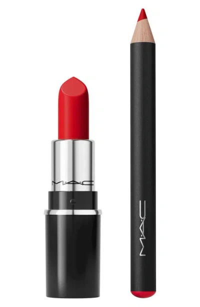 Mac Cosmetics Tiny Treasures Mini Lip Kit Duo $31 Value In Red