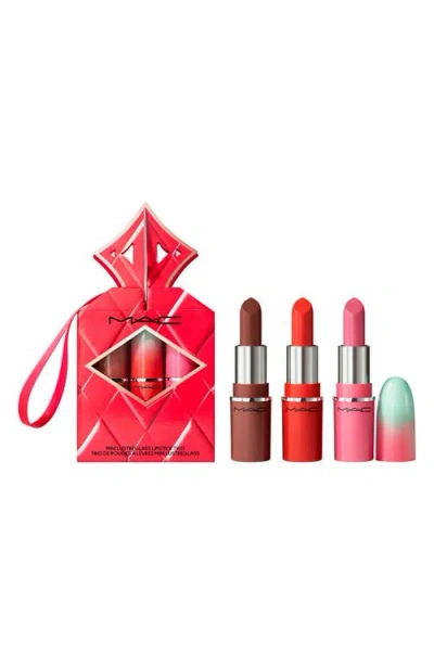 Mac Cosmetics Wildest Gleams Mini Lustreglass Lip Trio $45 Value In Multi