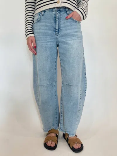 Mac Dakota Barrel Leg Jeans In Bleached In White
