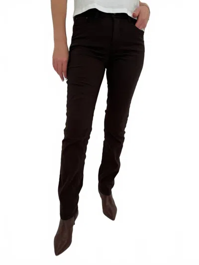 Mac Dream Straight Denim Jeans In Deep Brown In Black