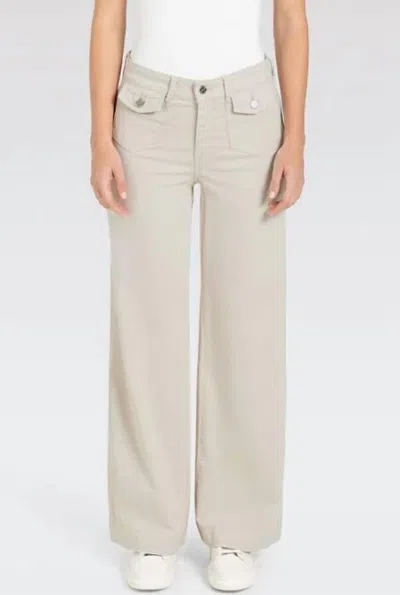 Mac Dream Wide Leg Jeans In Ivory In Multi