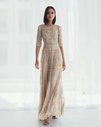 Mac Duggal 10115 Long Formal Mother Of The Bride Beaded Dress In Multi