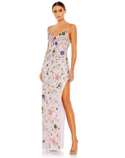 Mac Duggal 10893 Long Spaghetti Strap Formal Dress In Multi