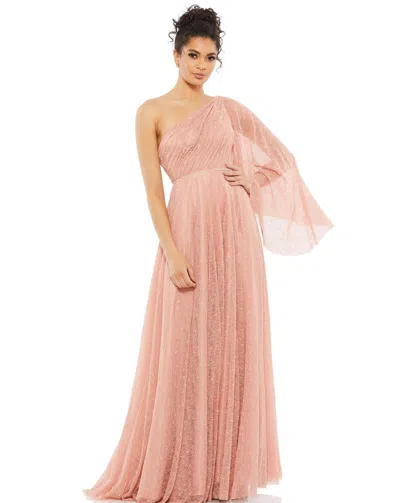 Mac Duggal 11244 Long Formal One Shoulder Lace Gown In Pattern