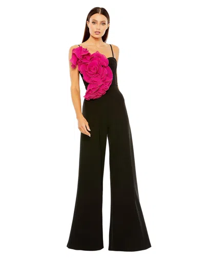 Mac Duggal 11767 Long Formal Ruffle Wide Leg Jumpsuit In Black