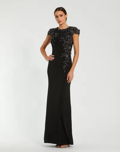 Mac Duggal 11847 Long Formal Beaded Floral Mother Of The Bride Dress In Multi
