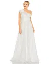 Mac Duggal 20389 Prom Long One Shoulder Formal Gown In White