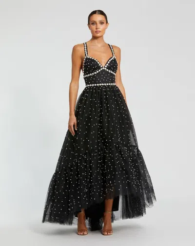 MAC DUGGAL 20747 BEADED FORMAL PROM HIGH LOW DRESS