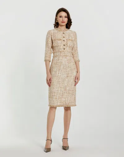 MAC DUGGAL 20809 KNEE LENGTH BEADED COCKTAIL DRESS