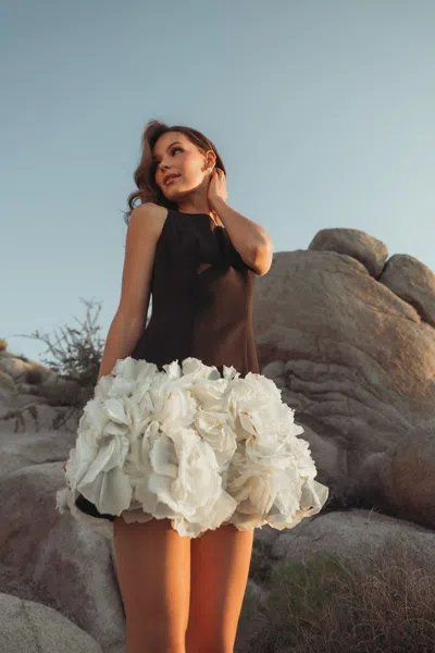 Mac Duggal 21081 Short Fitted 3d Floral Cocktail Mini Dress In Multi