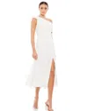 Mac Duggal 26484 Off Shoulder Tea Length Dress In White