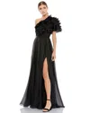 Mac Duggal 26527 Long One Shoulder Evening Gown In Black