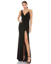 Mac Duggal 26532 Spaghetti Strap Long Formal Dress In Black