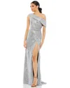 Mac Duggal 26550 Long One Shoulder Formal Dress In Transparent