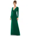 Mac Duggal 26573 Long Sleeve Fitted Formal Dress In Green