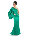 Mac Duggal 26588 Long Formal One Shoulder Dress In Green