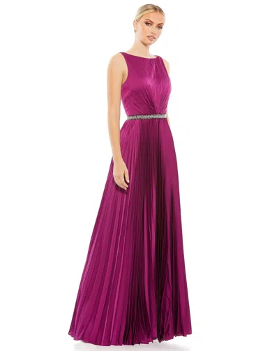 Mac Duggal 26610 Long Sleeveless Formal Beaded Gown In Purple