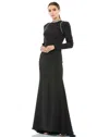 Mac Duggal 26612 Long Sleeve Formal Fitted Gown In Black