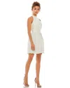 Mac Duggal 26645 Short Halter Homecoming Dress In White