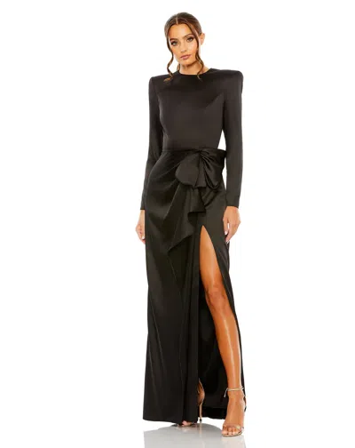 Mac Duggal 26676 Long Sleeve Evening Formal Dress In Black