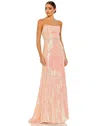 Mac Duggal 26980 Long Strapless Formal Prom Dress In Pink