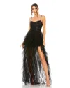 Mac Duggal 27119 High Low Spaghetti Strap Prom Gown In Black